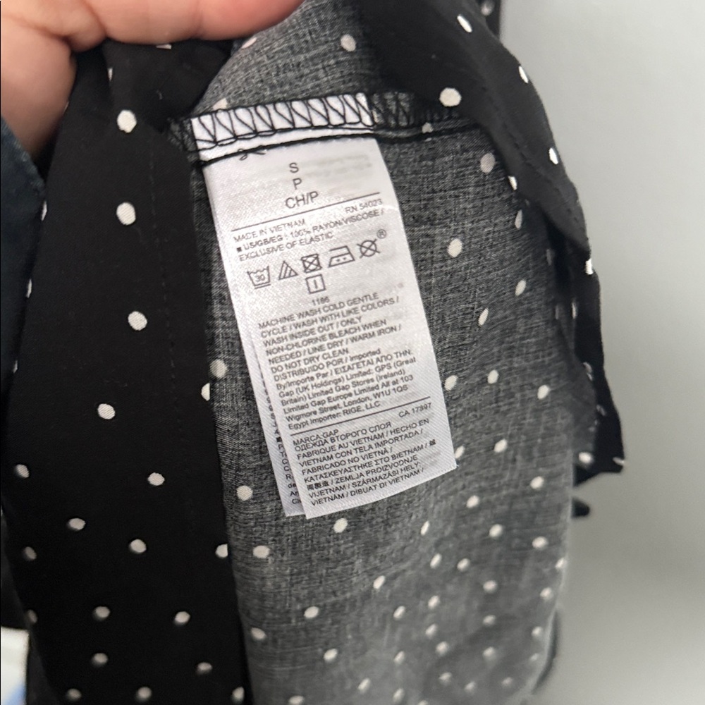 GAP Black and White Polka Dot Midi Dress - Picture 3 of 3